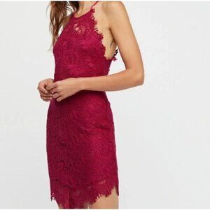 Intimately Free People She's Got It  Red Lace Dress Size X-Small